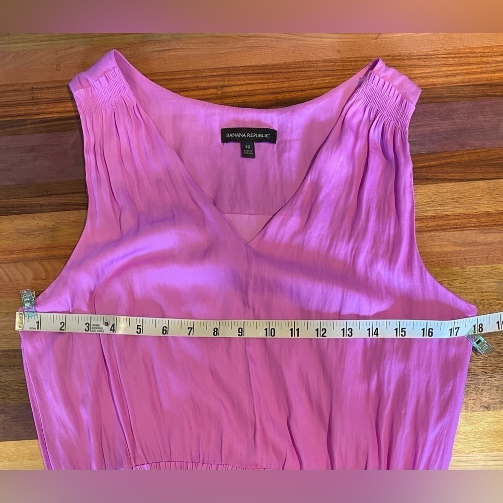 Banana Republic Sleeveless Goddess Dress in violet, size L12 - Picture 6 of 12